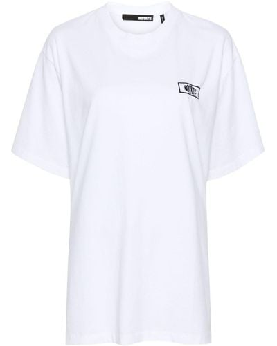 ROTATE BIRGER CHRISTENSEN Logo-patch Organic-cotton T-shirt - White