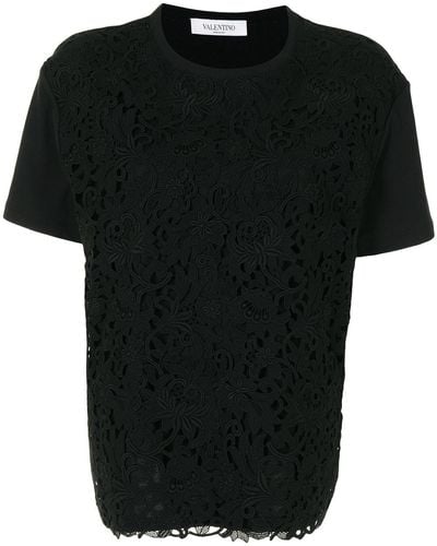 Valentino Embroidered Logo T-shirt - Black