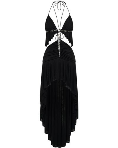 Dion Lee Gradient Chain Cascade Dress - Black