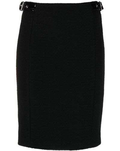 Moschino Falda de tubo con detalle de correa - Negro