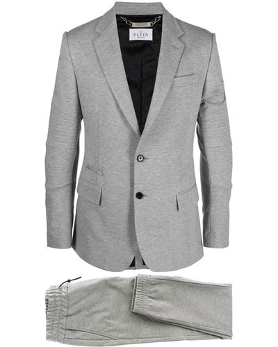 Philipp Plein Cuffed Single-breasted Suit - Grey