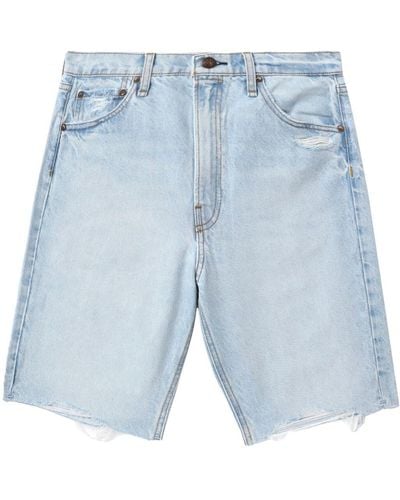 Rag & Bone Denim Cotton Shorts - Blue