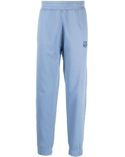 Maison Kitsuné Pantaloni sportivi Bold Fox - Blu