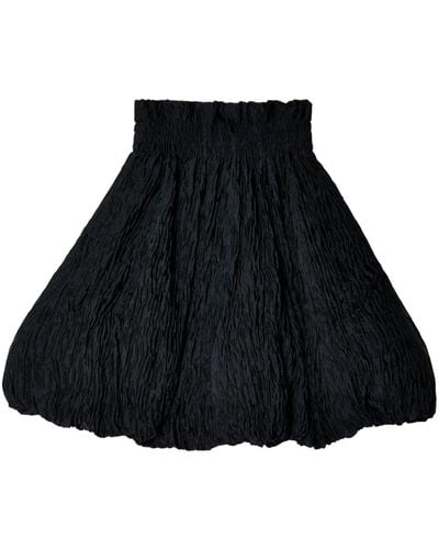 Noir Kei Ninomiya Crinkled A-line Miniskirt - Black