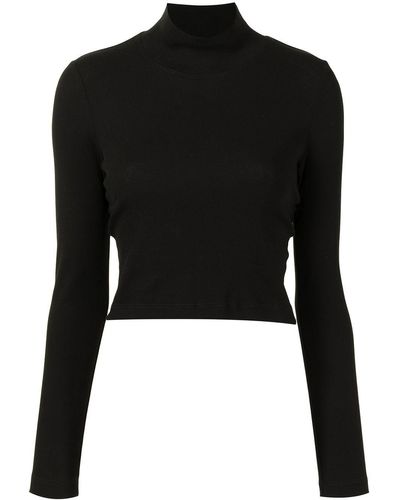 Rosetta Getty Mock Neck Sweater - Black
