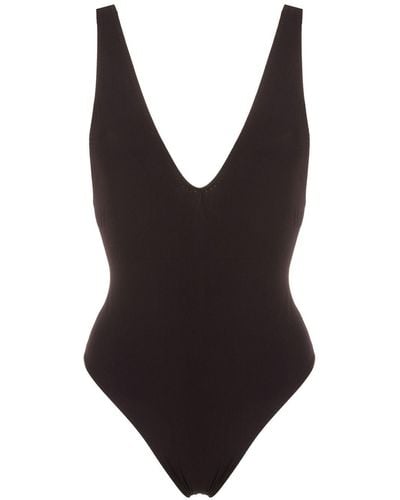 Clube Bossa Cornetto Plunging V-neck Swimsuit - Black