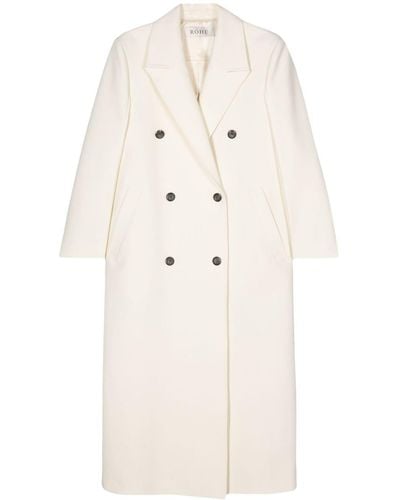 Rohe Double-breasted Long Coat - Natural