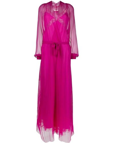 Alberta Ferretti シルクイブニングドレス - ピンク