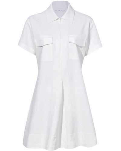 Proenza Schouler Carmine Zipped Short Dress - White