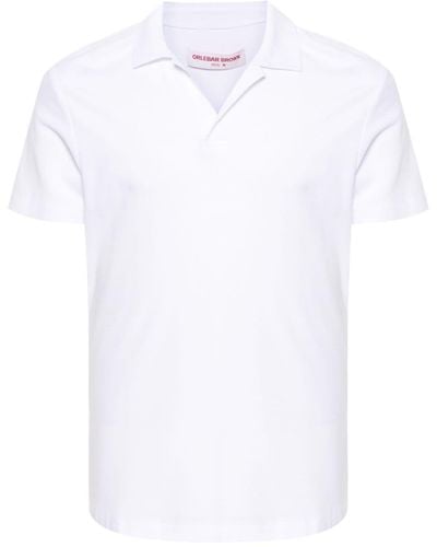 Orlebar Brown Felix Camp Collar Polo Shirt - White