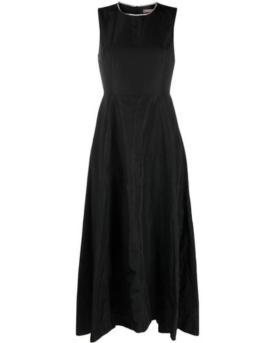 Peserico Flared Long Dress - Black