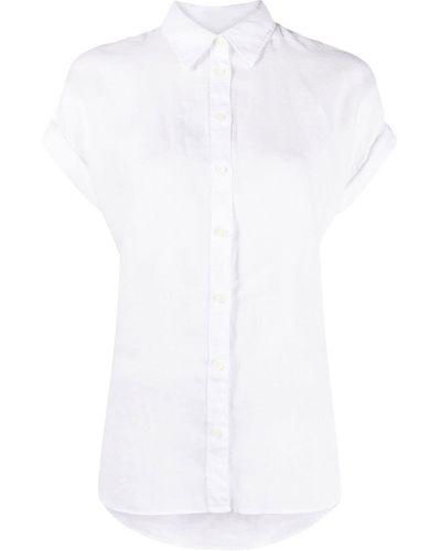 Lauren by Ralph Lauren Rolled-cuffs Short-sleeve Shirt - White