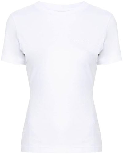 Vetements T-Shirt mit Logo-Stickerei - Weiß