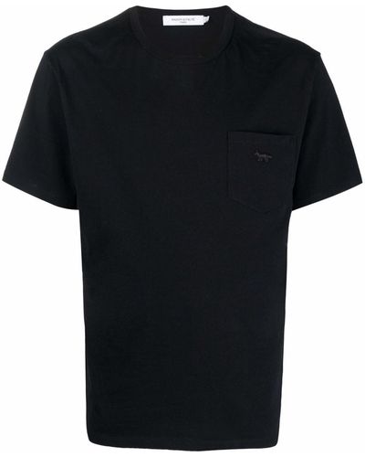 Maison Kitsuné T-shirt Met Ronde Hals - Zwart