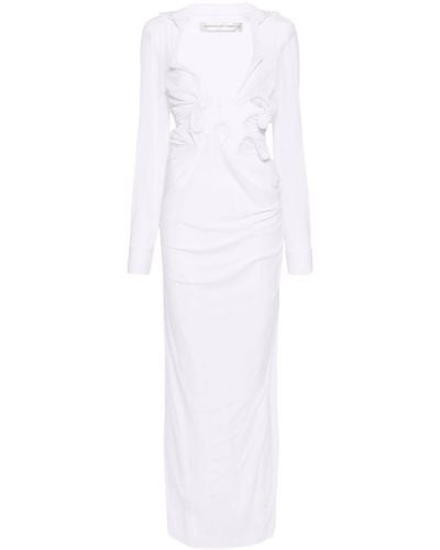 Christopher Esber Venus Plunging Maxi Dress - White