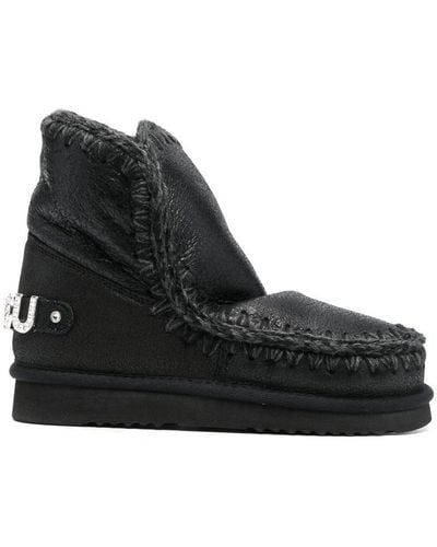 Mou Eskimo 18 Leather Boots - Black