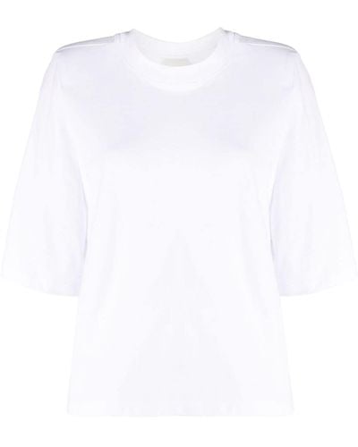Isabel Marant T-shirt en coton biologique à encolure ras du cou - Blanc