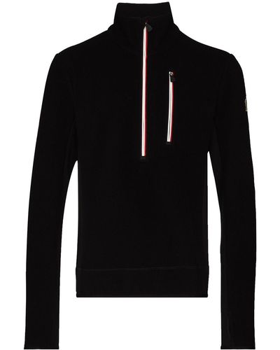 3 MONCLER GRENOBLE Sweatshirt mit Reißverschluss - Schwarz