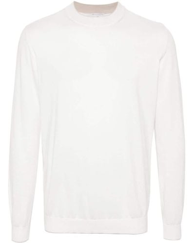 Eleventy Pullover mit Kontrastdetail - Weiß
