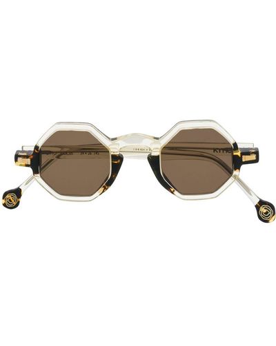 Kyme Otto Octagonal Frame Sunglasses - Yellow