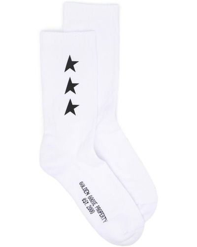 Golden Goose Star-print Ankle-length Socks - White