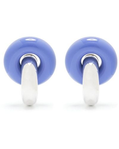 Uncommon Matters Cumulus Chunky-hoop Pendant Earrings - Blue