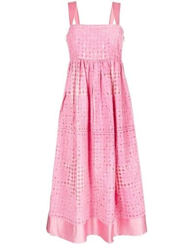 Ulla Johnson Mouwloze Midi-jurk - Roze