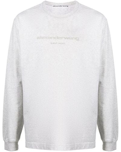 Alexander Wang ロゴ グリッター Tシャツ - ホワイト
