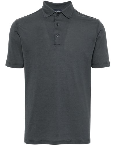 Barba Napoli Short-sleeve Cotton Polo Shirt - Black