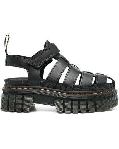 Dr. Martens Ricki Caged Leather Sandals - Black