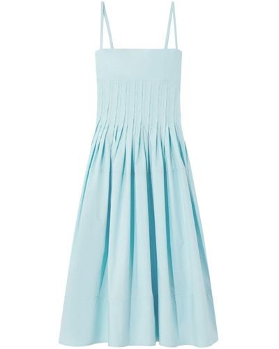 Proenza Schouler Bustier-style Cotton-blend Dress - Blue