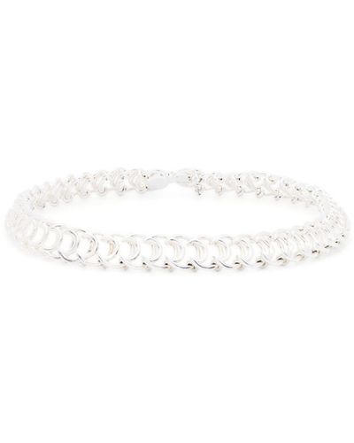 Marine Serre Crescent Moon-shaped Chain Necklace - White