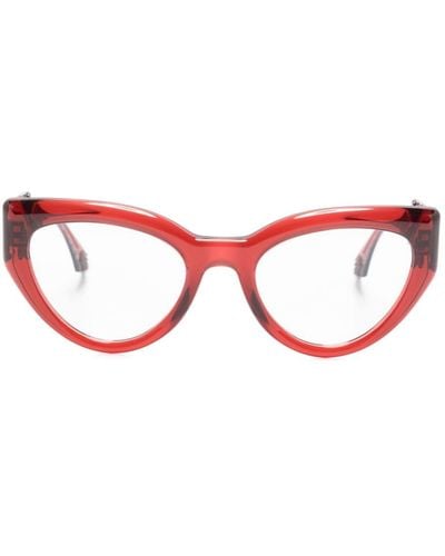 Etro Cat-Eye-Brille mit Prägung - Rot