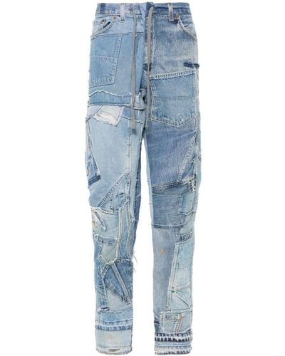 Greg Lauren Patchwork-design Jeans - Blue