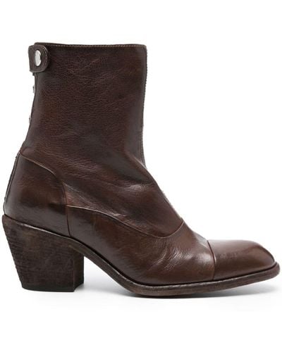 Officine Creative Sydne 004 70mm Leather Boots - Brown
