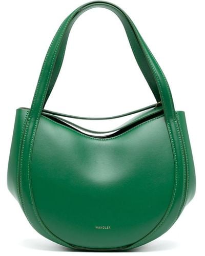 Wandler Mini Lin Leather Tote Bag - Green