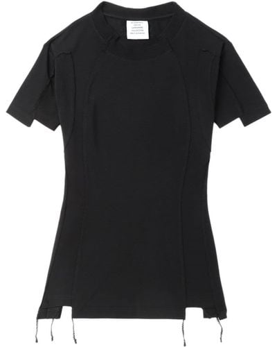Vetements Camiseta con aberturas - Negro