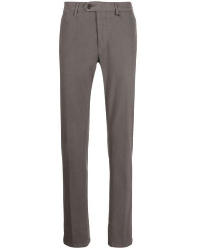 Canali Slim-cut Trousers - Grey
