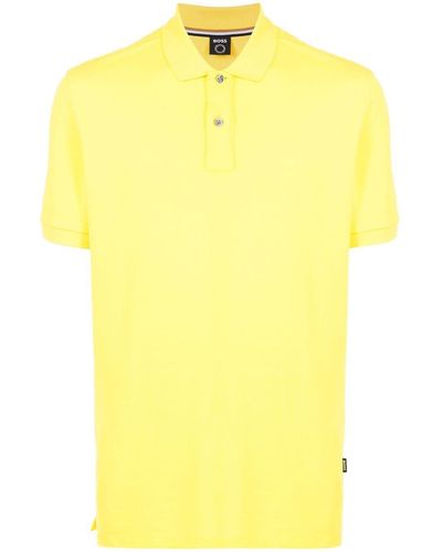 BOSS Kurzärmeliges Poloshirt - Gelb