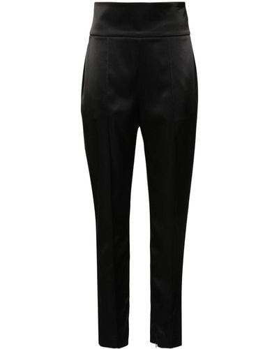 Alexandre Vauthier Slim-fit Satin Trousers - Black