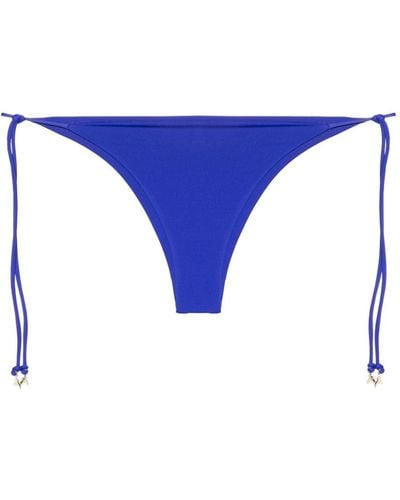 Patrizia Pepe Logo-charm Bikini Bottoms - Blue