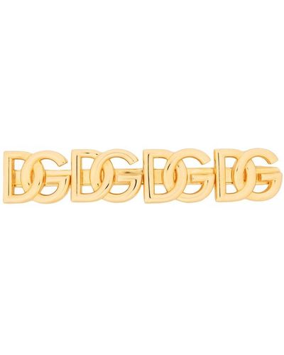 Dolce & Gabbana ロゴ ヘアクリップ - メタリック