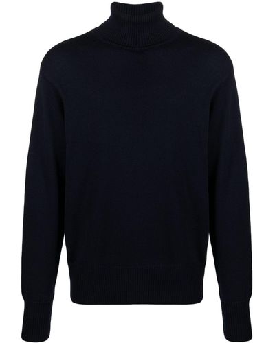 Societe Anonyme Roll-neck Virgin-wool Sweater - Blue
