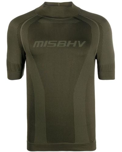 MISBHV Logo Print Fitted Top - Green