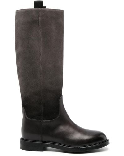 Doucal's Knee-length Suede Boots - Black