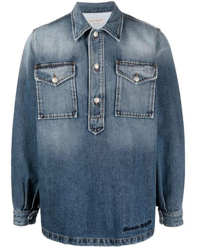 Alexander McQueen Shirts Blue