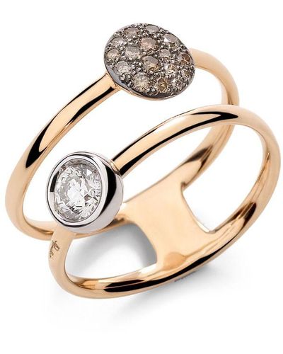 Pomellato 18kt Rose Gold Sabbia Diamond Ring - Metallic