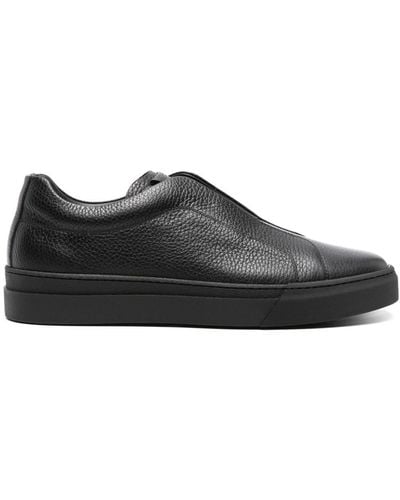SCAROSSO Luca Leather Sneakers - Black