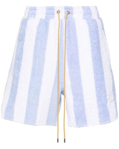 Rhude Striped Loop Terry Shorts - Blau