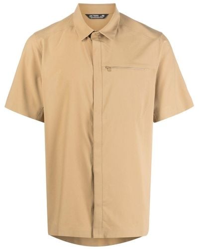 Arc'teryx Short-sleeved Zip-pocket Shirt - Natural
